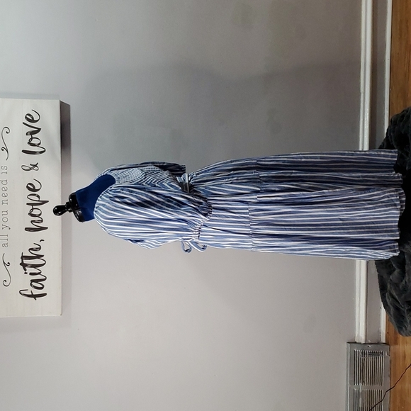 New Old Navy Striped Wrapped Maxi Dress - Picture 3 of 8